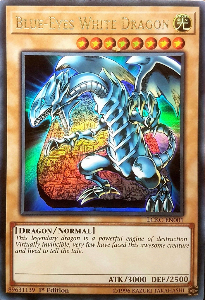 blue eyes white dragon yugioh card for sale Blue-Eyes White Dragon (Version 4) [LCKC-EN001] Ultra Rare