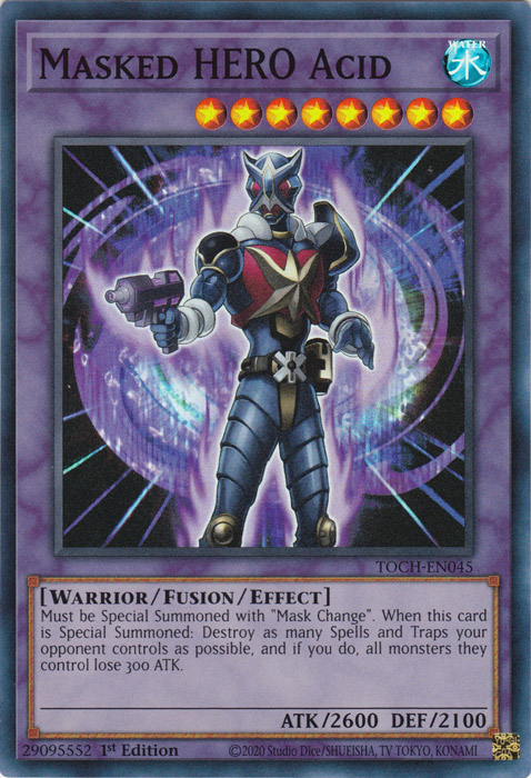 yugioh masked hero cards Acid [TOCH-EN045] Super Rare Vinyl only Bulk Discount:1 For casual play ONLY Tom Bombadil