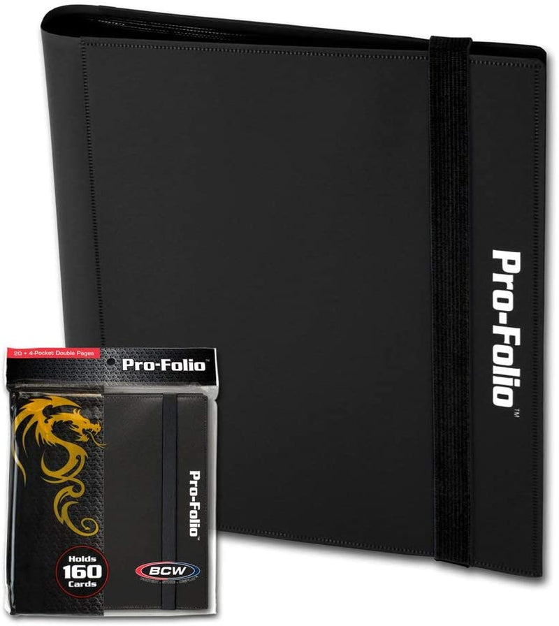 BCW Card Pro-Folio 4 Pocket Album (20 Pages) - Black