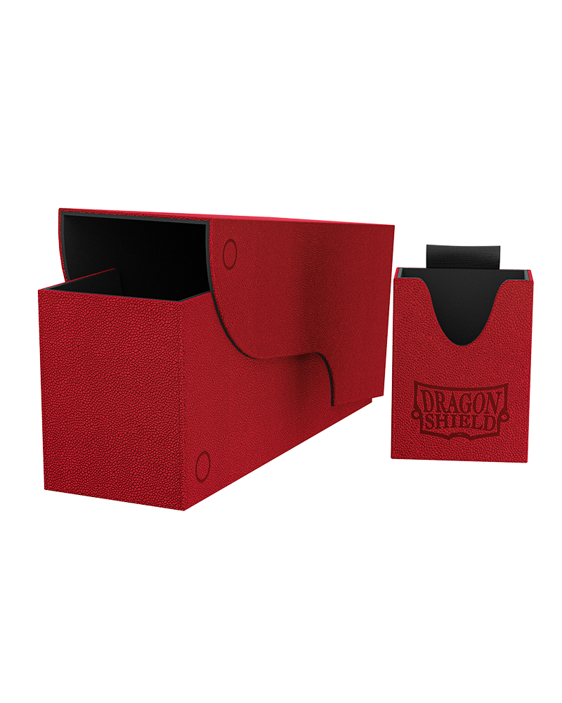 Dragon Shield Nest+ 300 Deck Box and Dice Tray - Red/Black