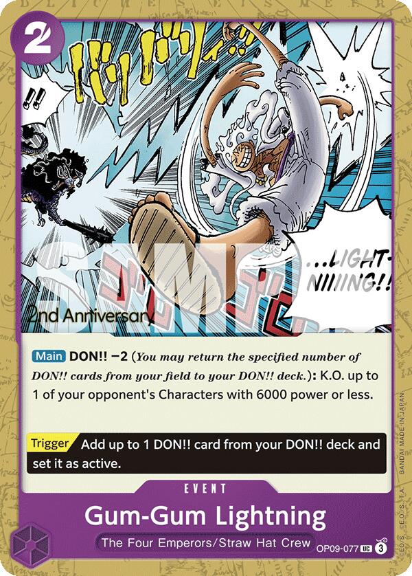 Gum-Gum Lightning [Emperors in the New World: 2nd Anniversary Tournament Cards]