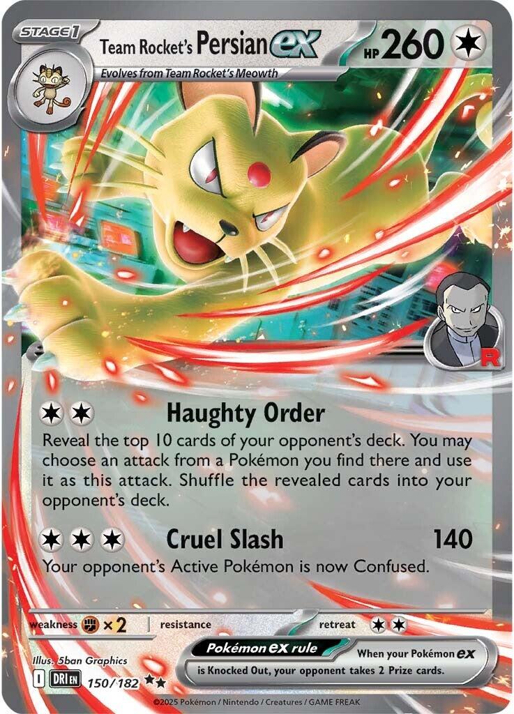 Team Rocket's Persian ex (150/182) [Scarlet & Violet: Destined Rivals]