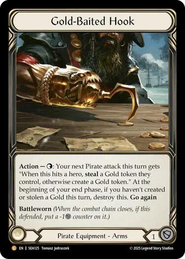 Gold-Baited Hook (Treasure) [SEA125] (High Seas)  Cold Foil