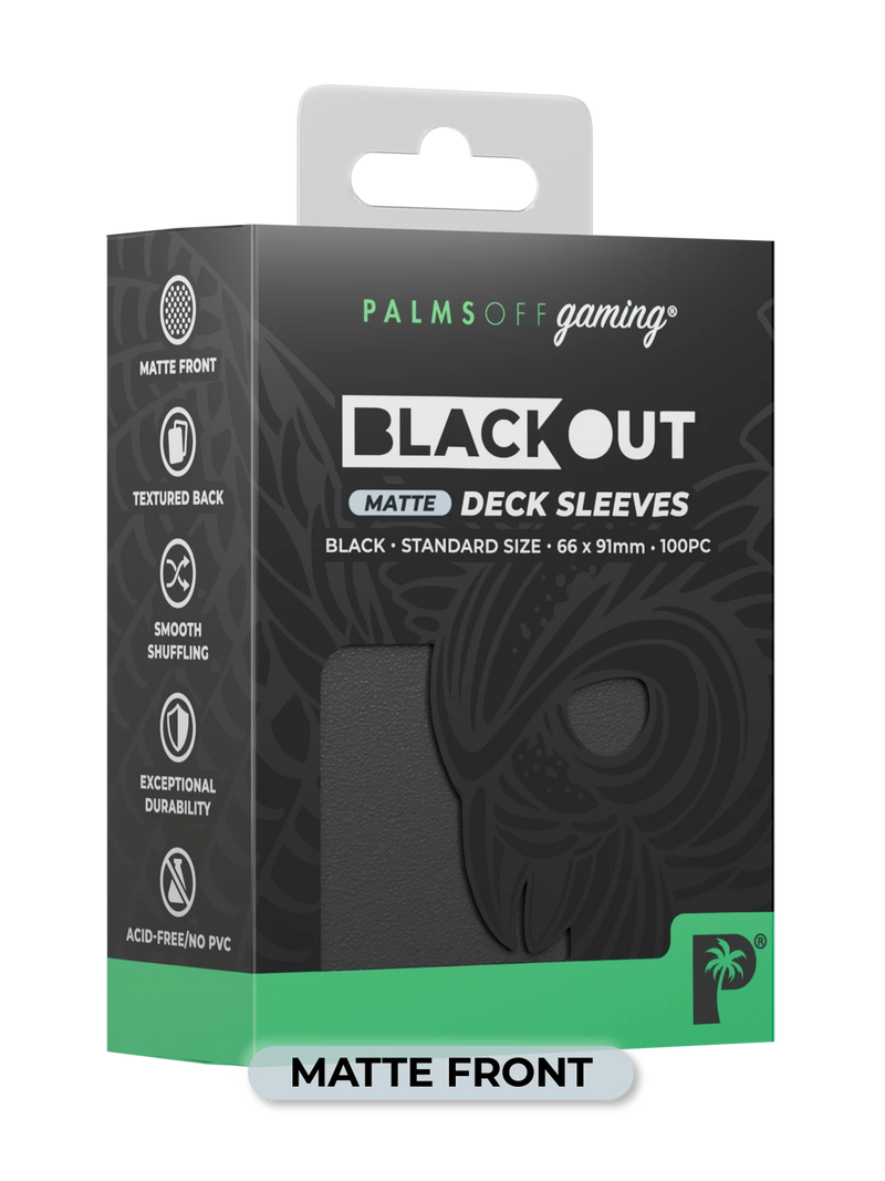 Palms Off Gaming Blackout Deck Sleeves (100)