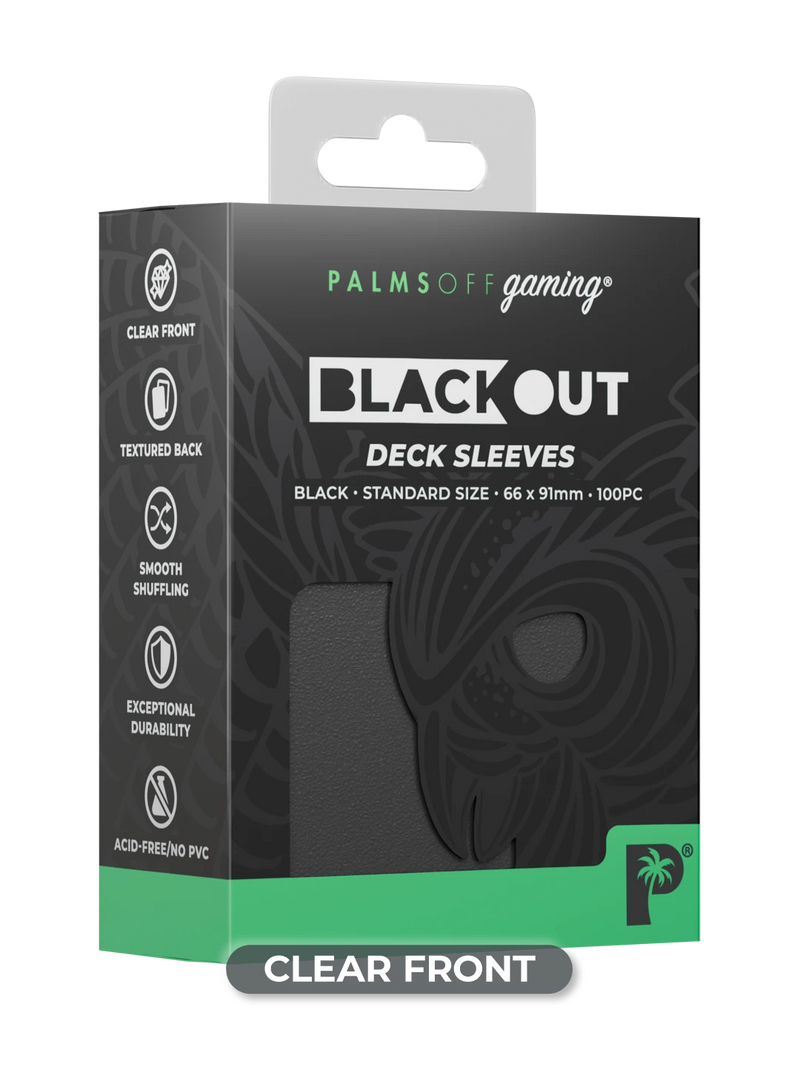 Palms Off Blackout Deck Sleeves (100)