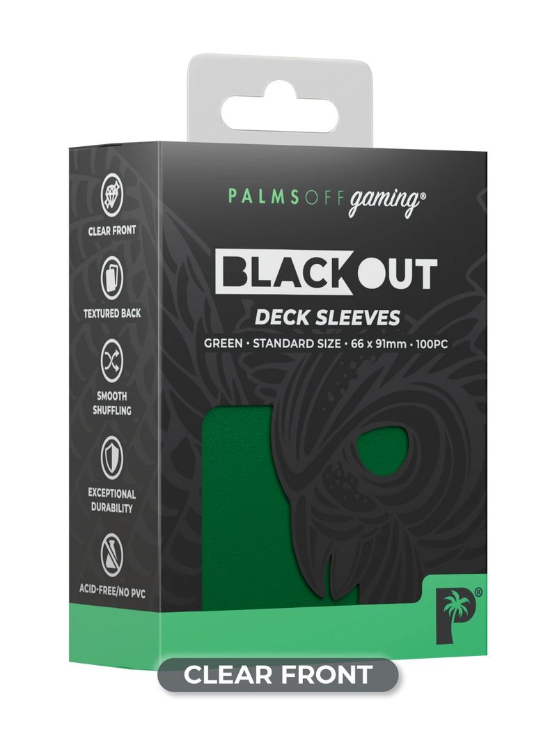 Palms Off Blackout Deck Sleeves (100)