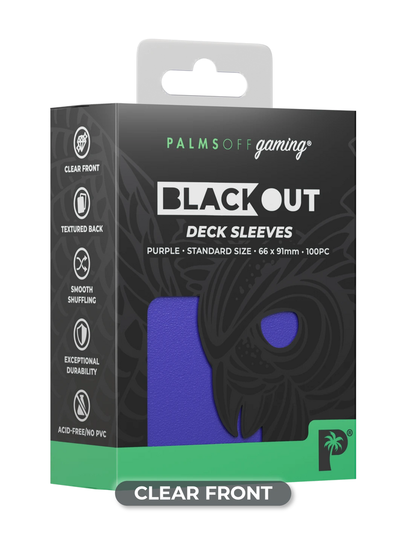 Palms Off Blackout Deck Sleeves (100)