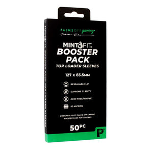 Palms Off Gaming Mint Fit Booster Pack- Top Loader Sleeves 50 Pack