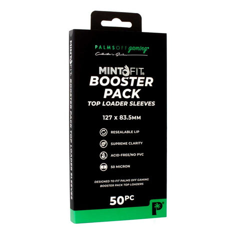 Palms Off Gaming Mint Fit Booster Pack- Top Loader Sleeves 50 Pack