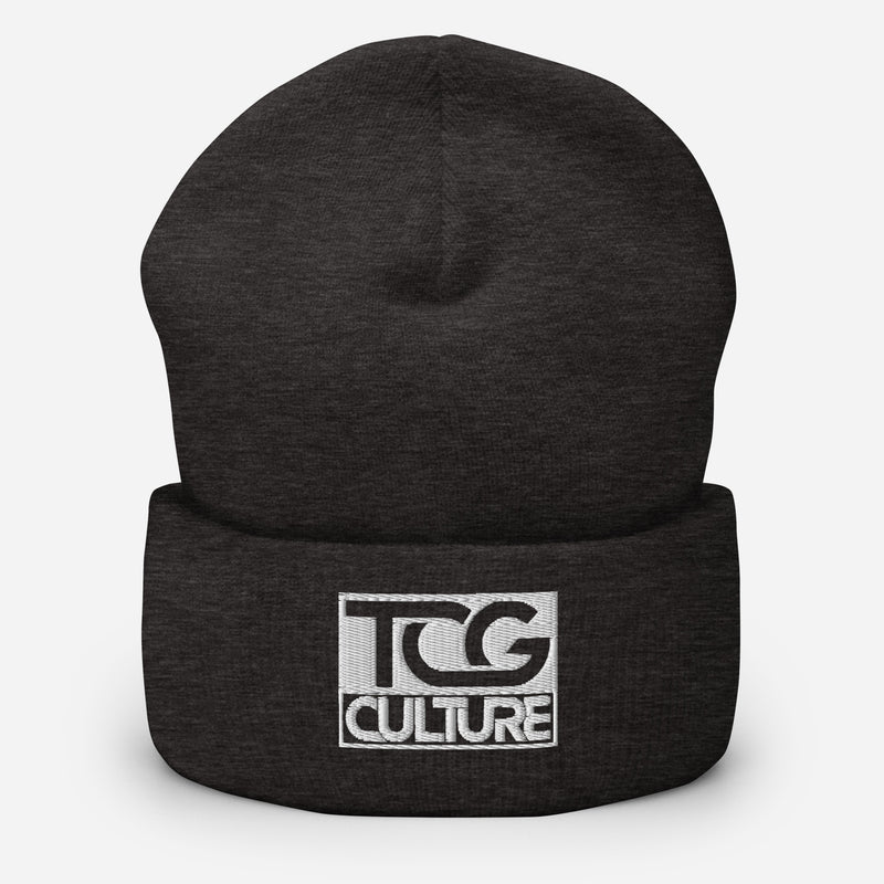 TCG Culture Cuffed Beanie with Embroidered White Logo