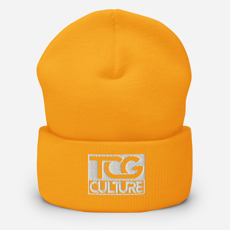 TCG Culture Cuffed Beanie with Embroidered White Logo