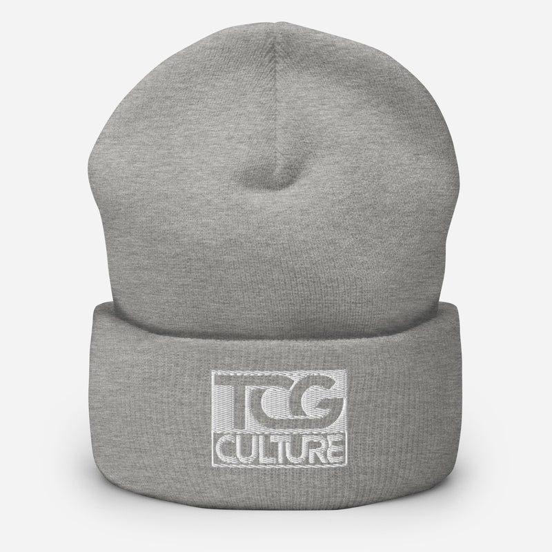 TCG Culture Cuffed Beanie with Embroidered White Logo