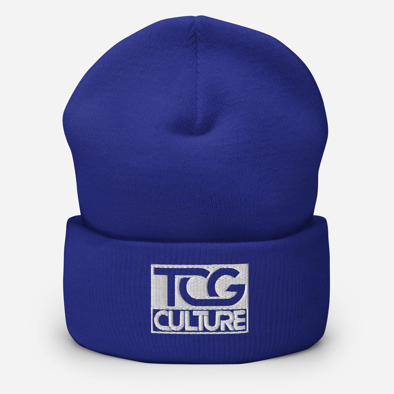 TCG Culture Cuffed Beanie with Embroidered White Logo