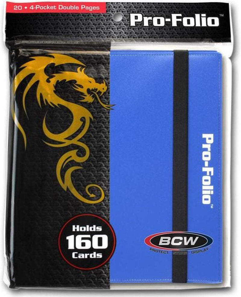 BCW Card Pro-Folio 4 Pocket Album (20 Pages) - Blue