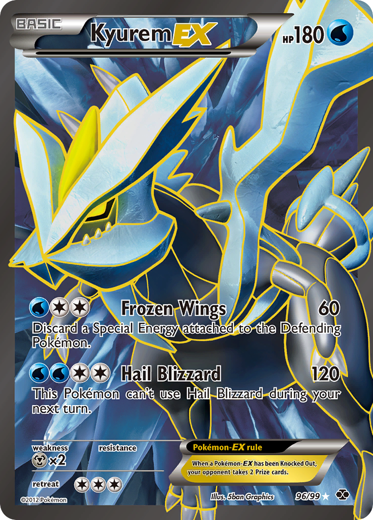 pokemon cards white kyurem ex Kyurem EX (96/99) [Black & White: Next Destinies]