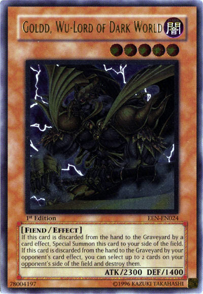super rare yugioh cards Goldd, Wu-Lord of Dark World [EEN-EN024] Ultimate Rare