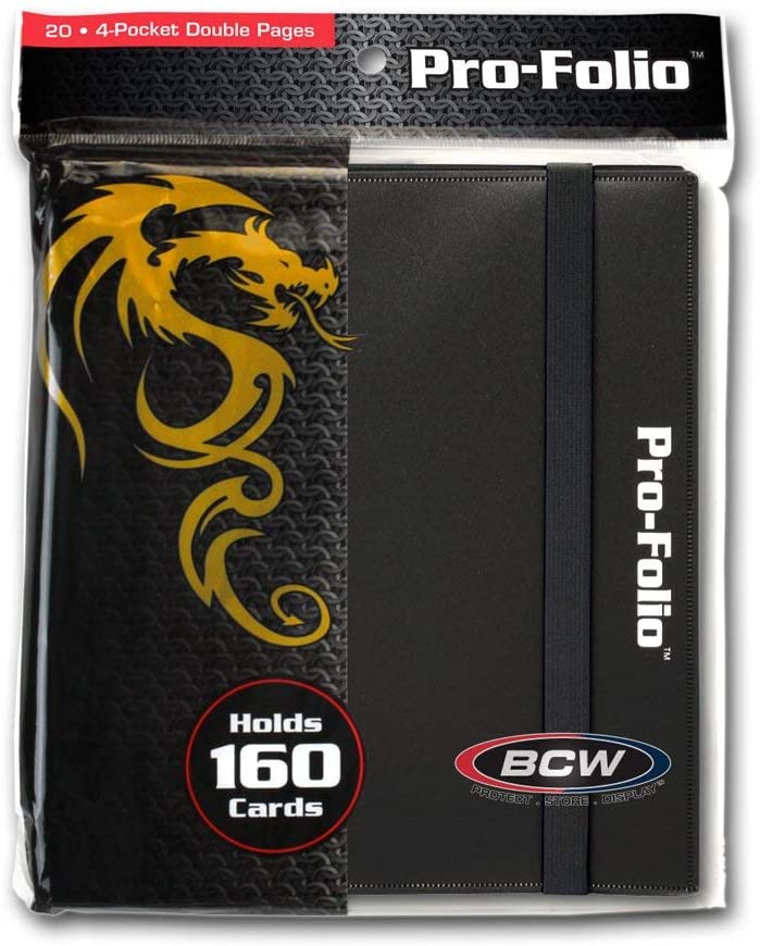 BCW Card Pro-Folio 4 Pocket Album (20 Pages) - Black