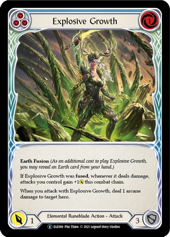 Explosive Growth (Blue) [U-ELE069] (Tales of Aria Unlimited)  Unlimited Rainbow Foil