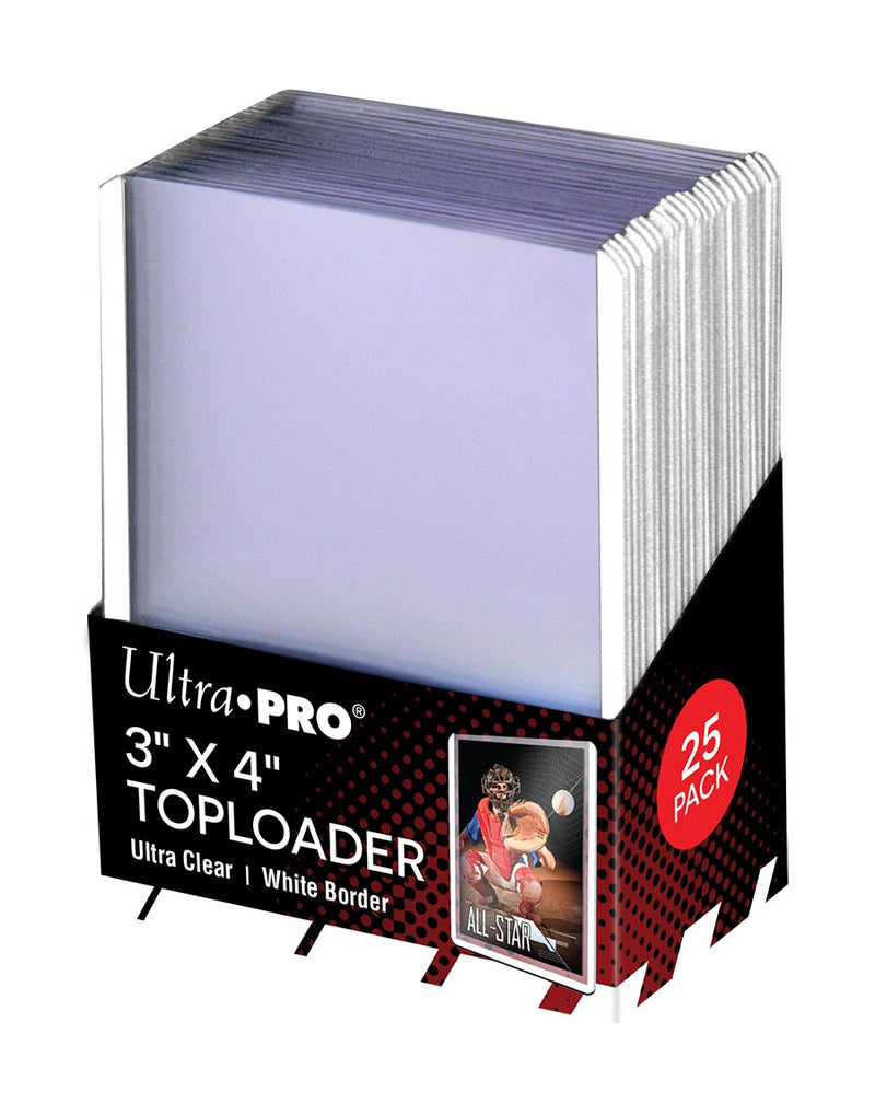 Ultra Pro 3" x 4" Toploader Ultra Clear - White Border