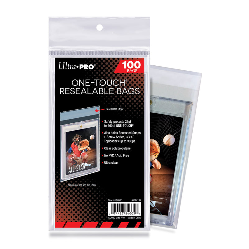 Ultra Pro One-Touch Resealable Bags - 100 Bags