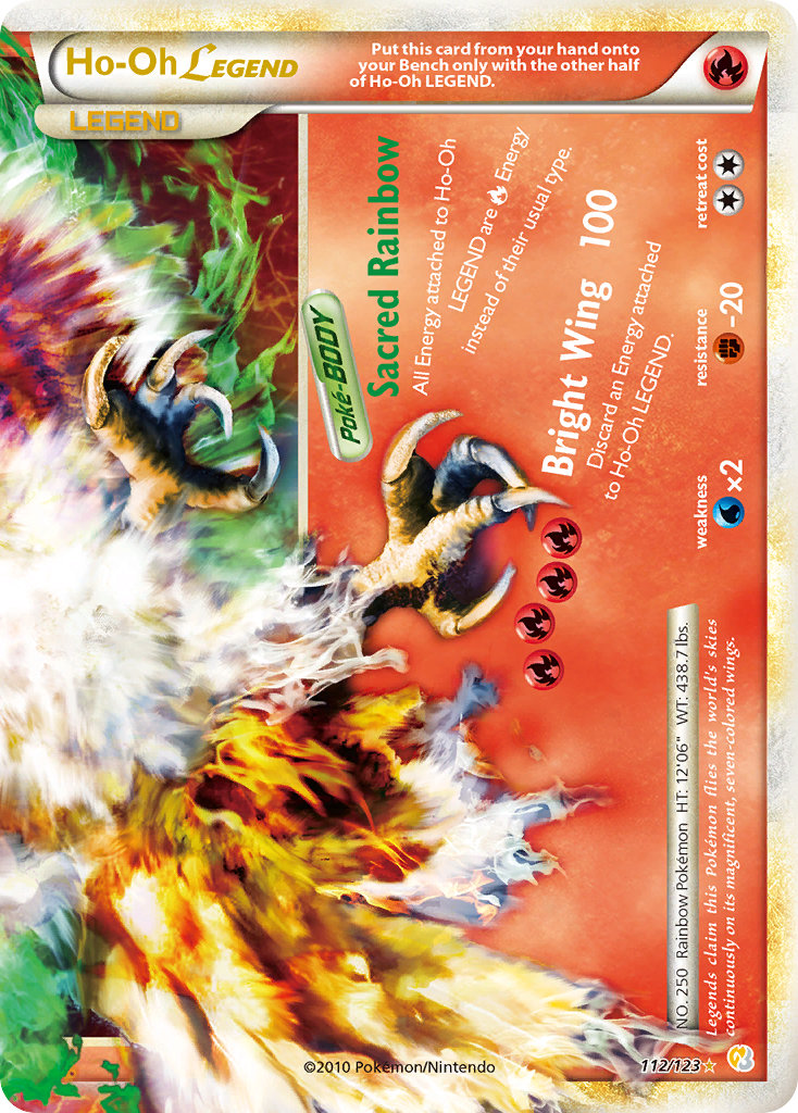 pokemon ho oh card Ho-oh V 140/195- Silver Tempest - Ultra Rare Fire / 140 / Legend Card Text Ho-Oh LEGEND (112/123) [HeartGold &