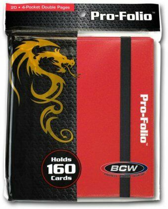 BCW Card Pro-Folio 4 Pocket Album (20 Pages) - Red